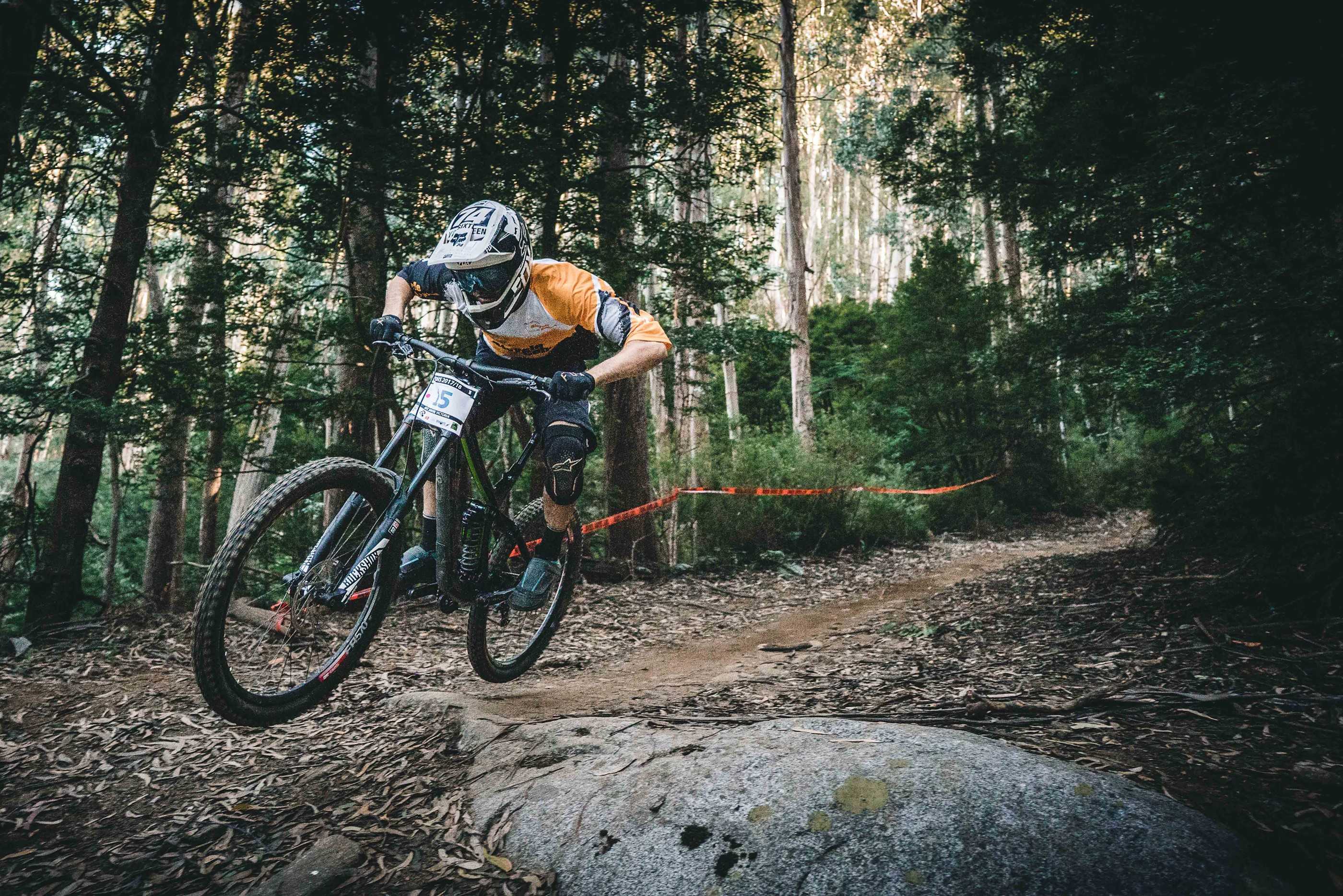Mountainbike in the woods